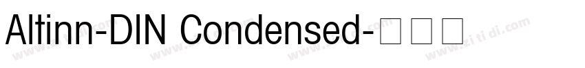 Altinn-DIN Condensed字体转换